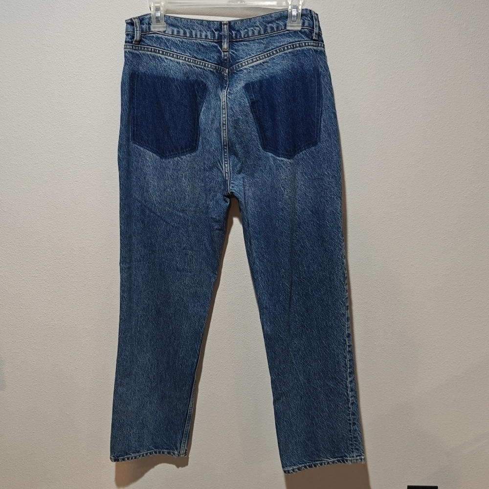 High Rise Straight Jeans Distressed Colorado Shadow Size 30 - Picture 6 of 8